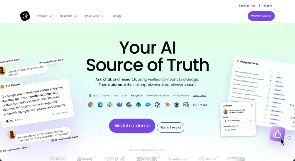 Guru AI home page screenshot